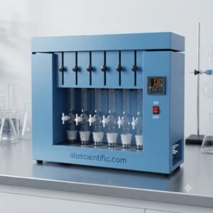 FAT ANALYZER (soxlet extraction) SZF-06A set up in a chemical laboratory for fat testing