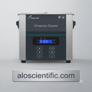 Front angle view of the Ultrasonic Cleaner UC30D showing its digital control panel and stainless steel tank.