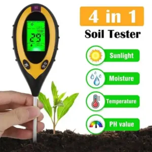 4 in 1 Soil Survey Meter, Soil pH, Moisture, Sunlight, Temp. Meter