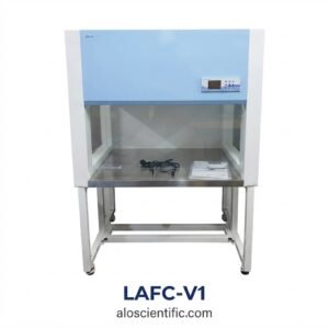 High-efficiency Laminar Air Flow LAFC-V1 unit operating in a certified clinical research environment.