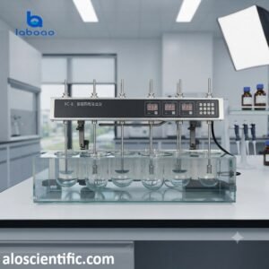 Front view of the Dissolution Tester RC-8 in the lab.