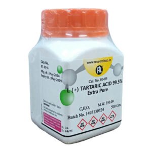 L(+) Tartaric Acid 99.5% Extra Pure 500g RL India