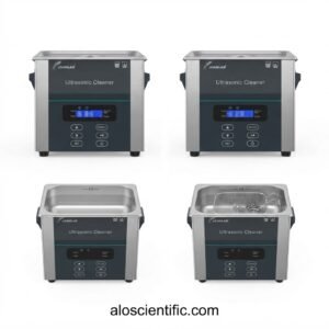 Front view of the Ultrasonic Cleaner UC100D showcasing its digital control panel and LED display.