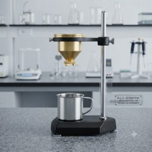 Viscosity Cup TND-4T measuring paint consistency in a laboratory setup