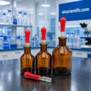 Dropping Bottle Amber laboratory reagent bottle with dropper