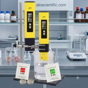 Testing drinking water acidity using digital pocket pH meter pen in BD