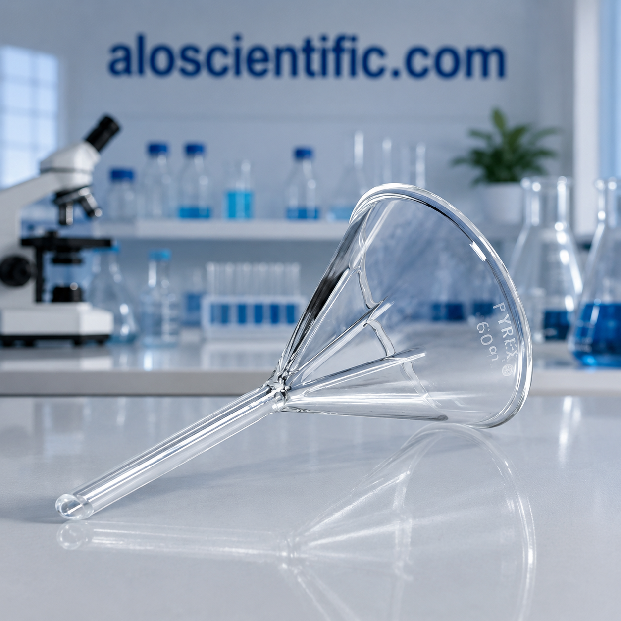 Funnel Pyrex laboratory glass funnel