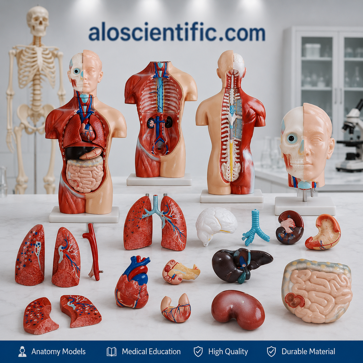 XC-207 42CM Sexless Torso 18 Parts anatomy model