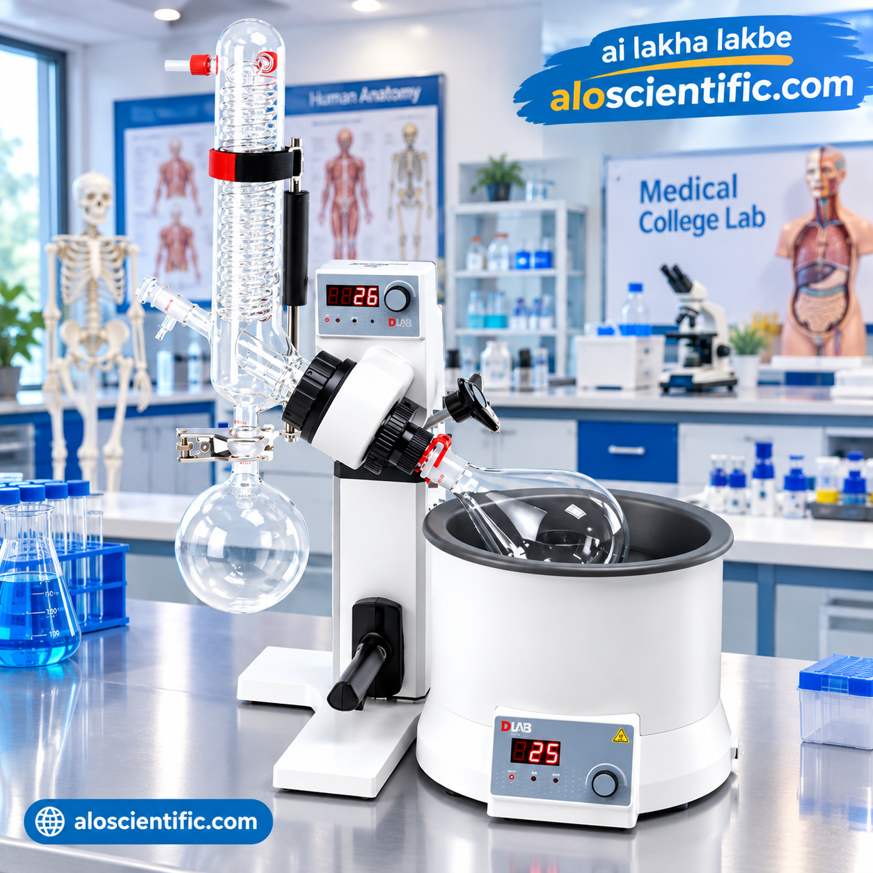 Rotary Evaporator RE-100S DLAB 5L Digital Laboratory System