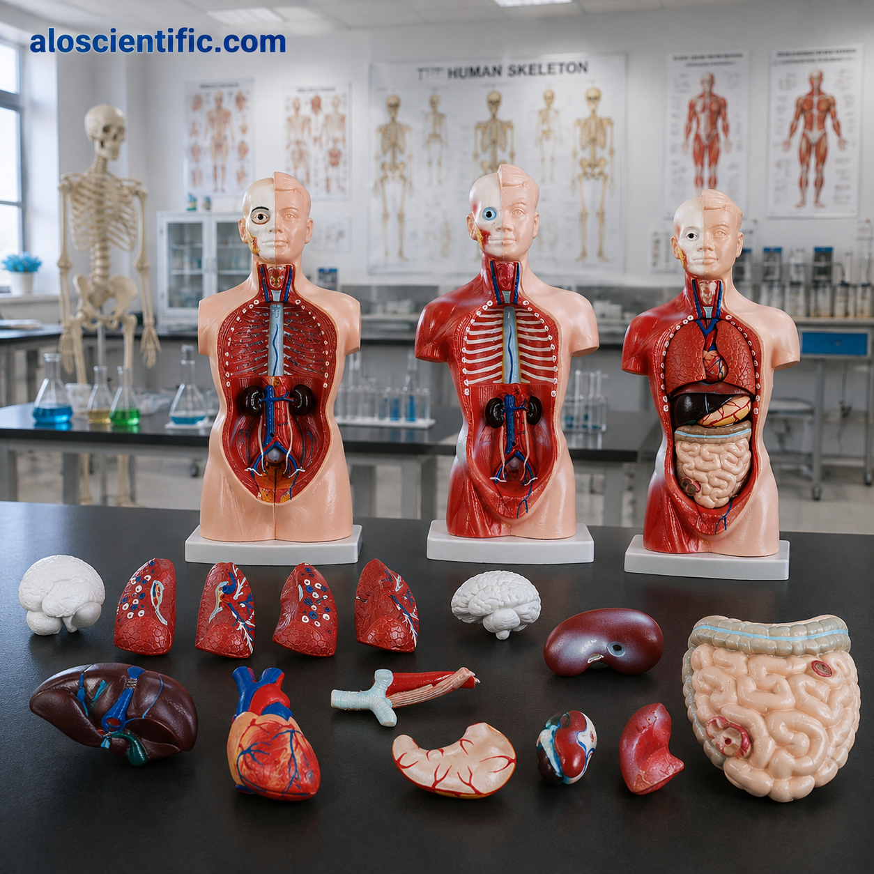 XC-203 26CM Torso 15 Parts human anatomy model