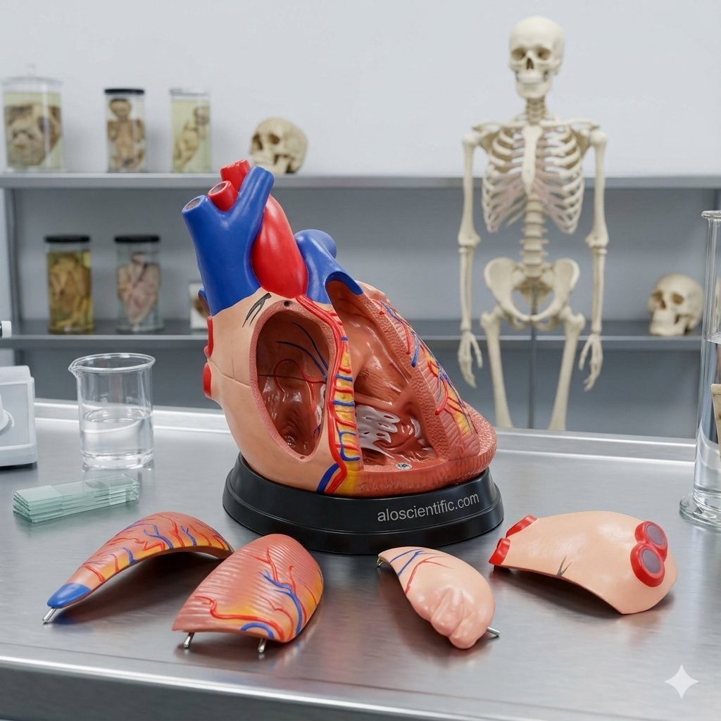 Middle Heart Model XC-307D 3X enlarged anatomy model