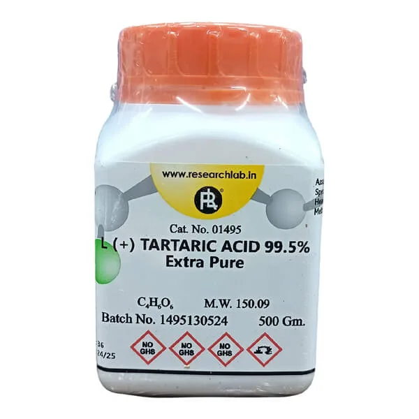 L(+) Tartaric Acid 99.5% 500g RL India